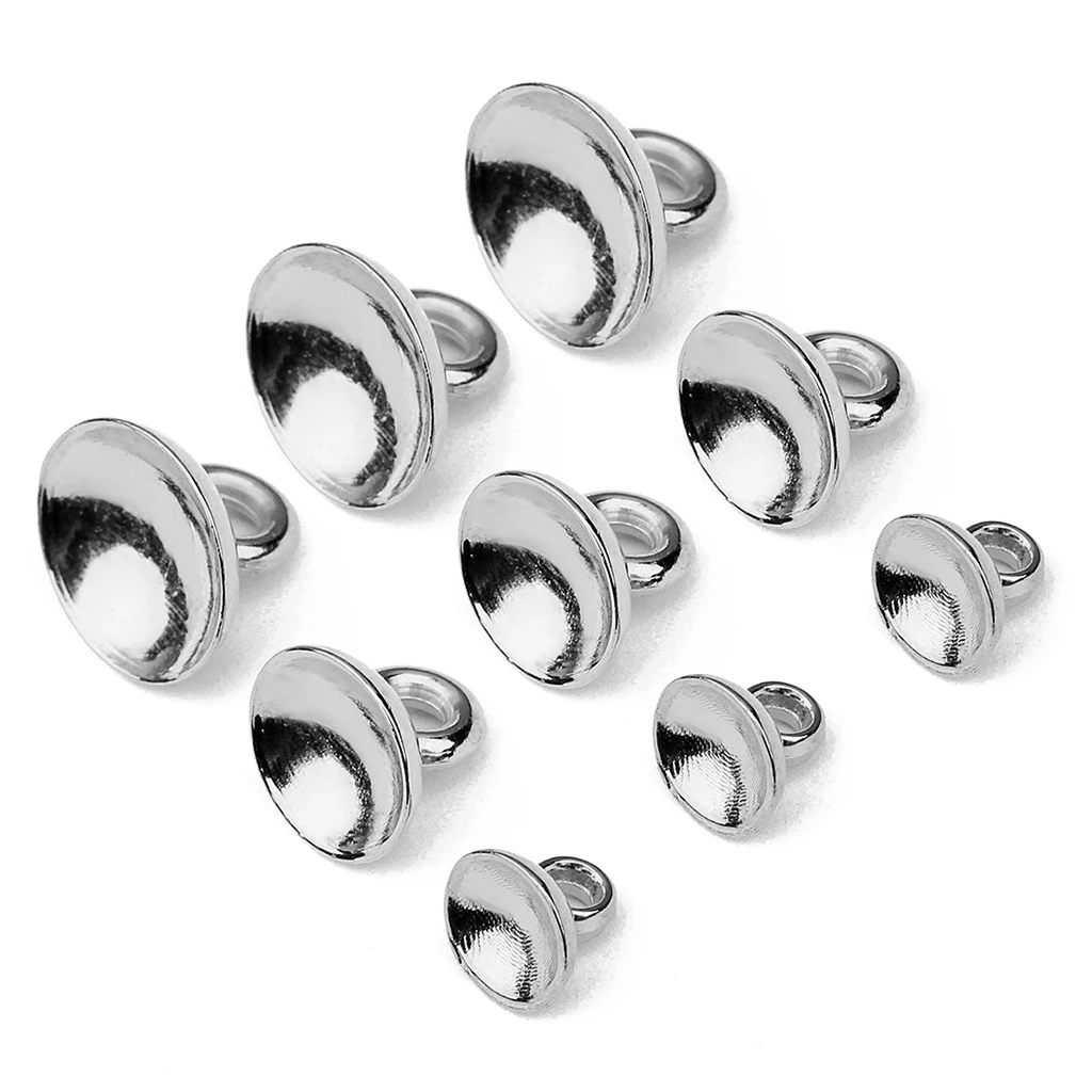 200 Pieces Plastic Half Round Bell Shape Beads Cap Pendant End Caps with Loop Jewelry Making Findings