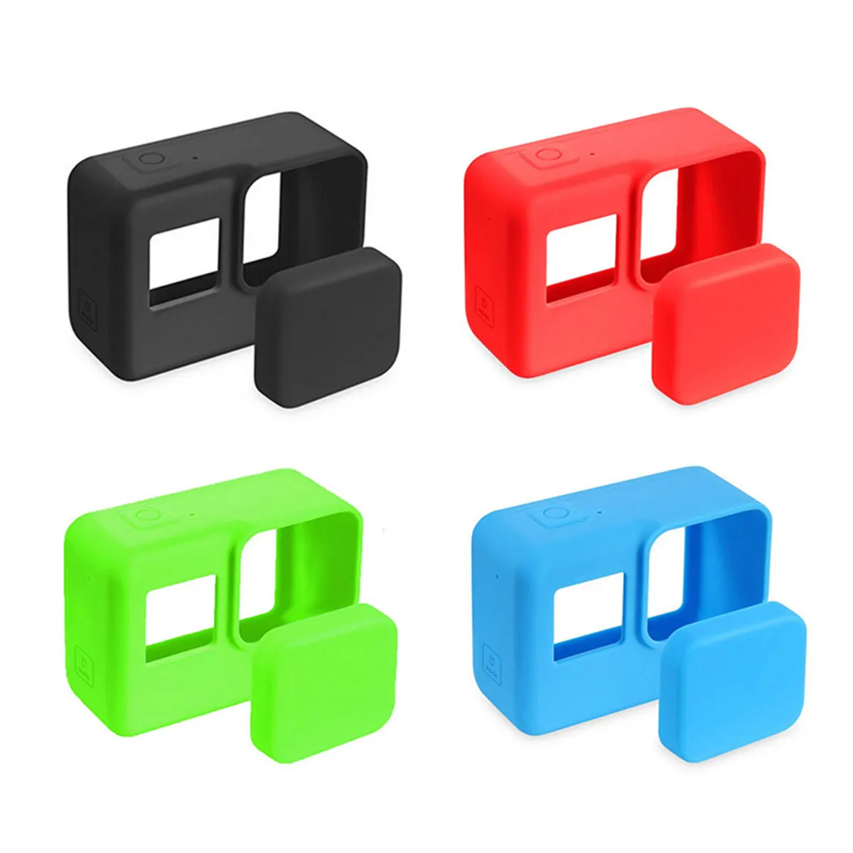 

Silicone Cases For GoPro5 Hero 5 Camera Back Cover Protective Silica Gel Case Skin +Lens Cap Protector Cover Camera Accessories