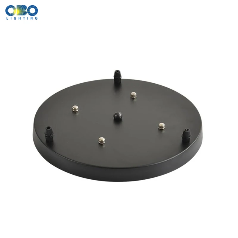 Online Decke Platte Schwarz Weiß Eisen Anhänger Lampe Basen DIY 2 3 4 5 löcher 25cm  30 cm 40 cm 50 cm Gerade Runde Decken Basis