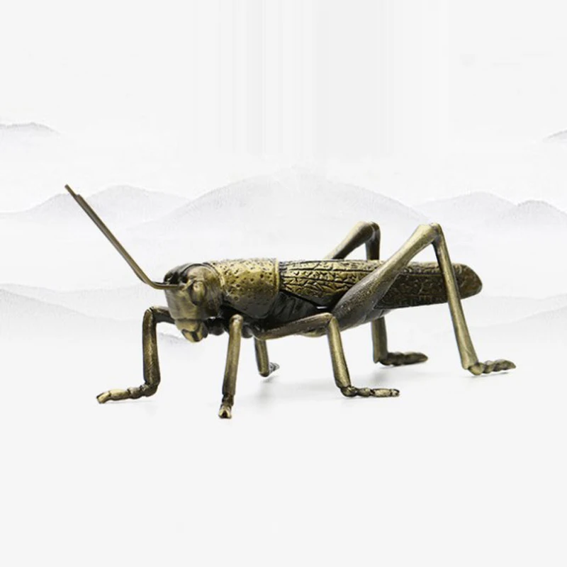 

YX Copper Alloy Grasshopper Crafts Tea Pets Kung Fu Tea Accessories Desk Office Home Decro Office Decorations Wedding Gifts