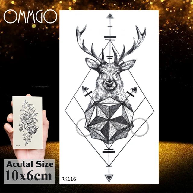 Trendy Geometric Deer Tattoo Design In Polygonal Style Royalty Free SVG,  Cliparts, Vectors, and Stock Illustration. Image 150947937.