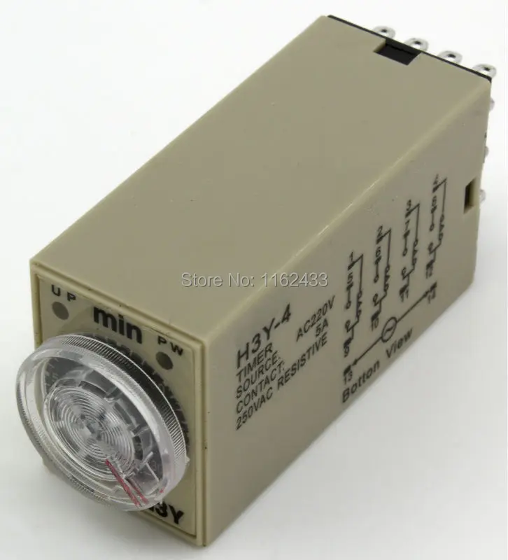 H3Y 4 DC 24V on delay 4PDT time relay H3Y series 24VDC timer 30s 60s