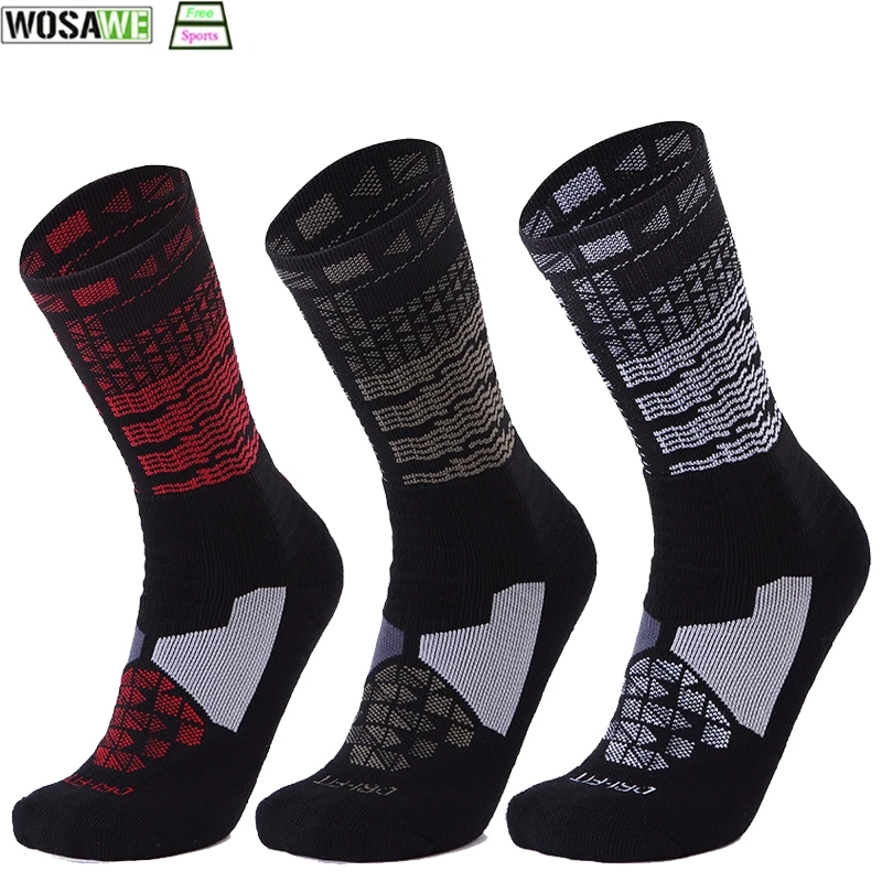 

Outdoor Sports Men Cycling Socks Basketball Football Socks Thicker Towel Bottom Non-slip Male Compression Running Socks