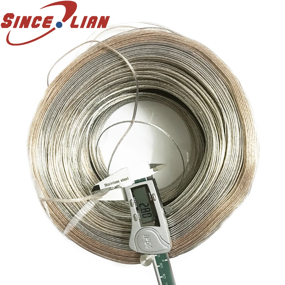

50m/100m Lighting Lamps Transparent Electrical Wire Pendant Light Power Cord 2*1.3/2*1.4mm Power Cord Audio Cable
