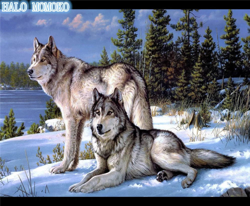Алмазная живопись сделай сам wolfs полноразмерная вышивка 3d стразы алмазная с