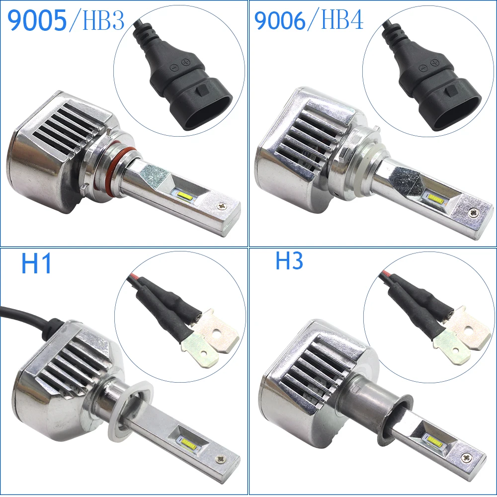 Cawanerl H4 H7 светодиодный головной светильник лампы 100W 12000LM 6000K белый H1 H3 H8 H11 9005 9006 9007 9012 H13 H15 H16 автомобильный светильник противотуманная фара