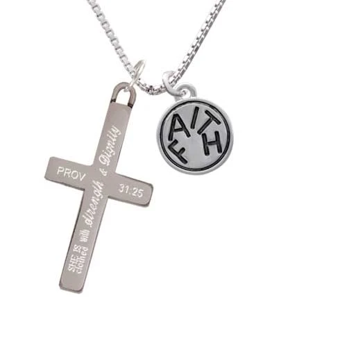 Faith in Circle - Strength and Dignity - Cross Necklace (1)