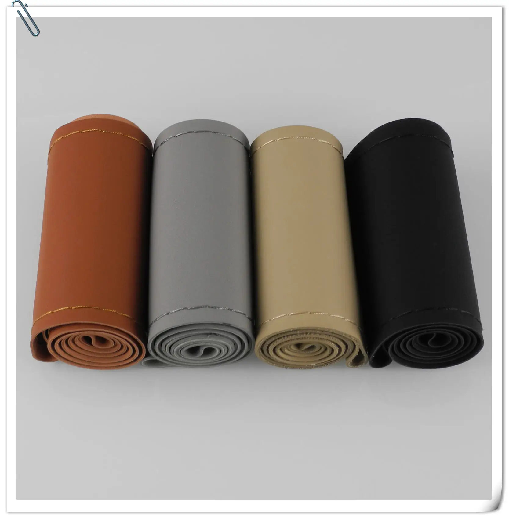 Keyforkess diametro 38cm coprivolanti fai-da-te treccia in morbida pelle sul volante dell'auto con ago filo - HTB1klTGv25TBuNjSspmq6yDRVXak