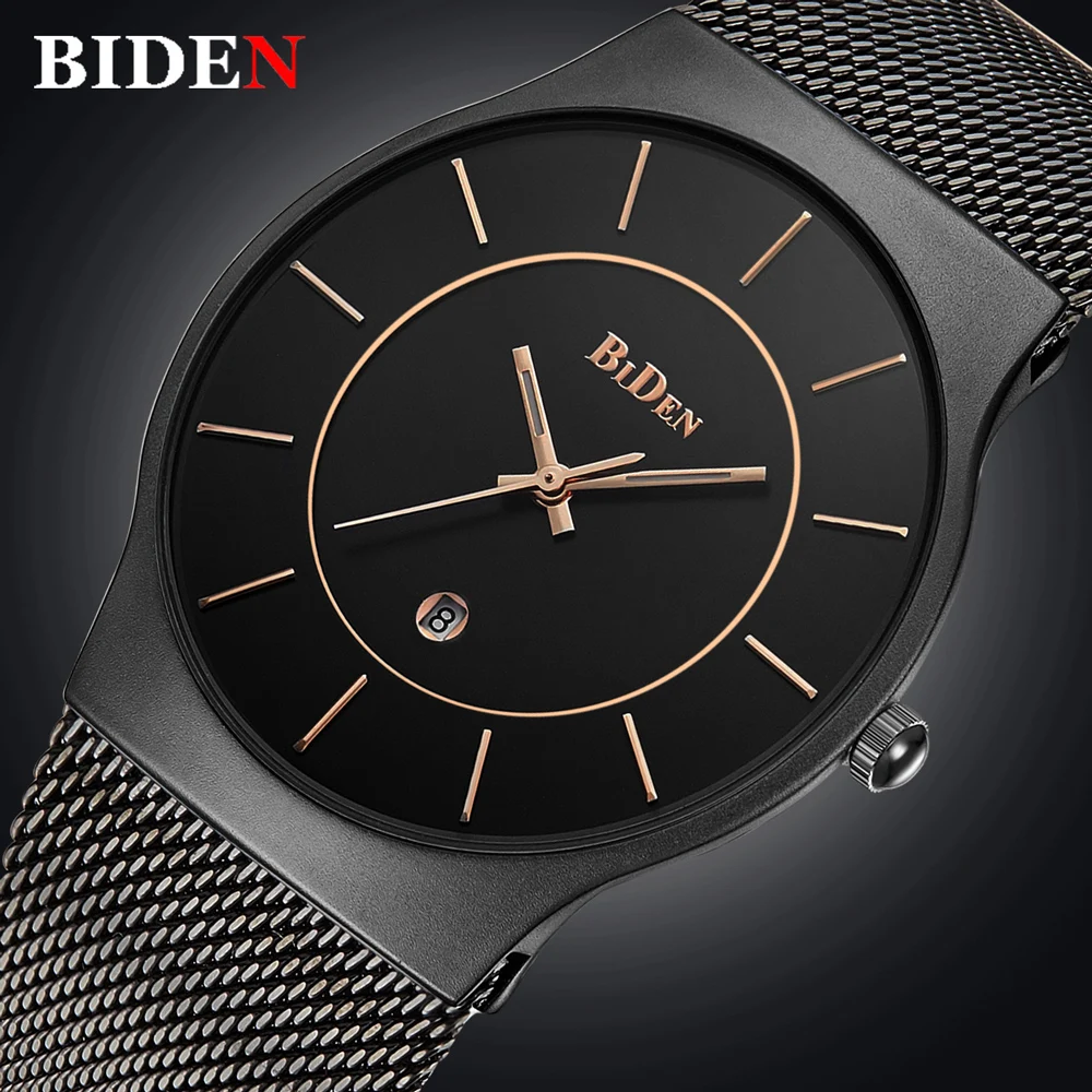 

BIDEN Man Quartz Watch Top Luxury Brand Mens Fashion Simple Watches Men Casual Business Waterproof Wristwatch Relogio Masculino