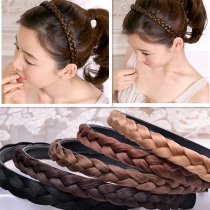

OPPOHERE Newest Women Vintage Fashion Headband Twist Braids Hair Band Girls Korea Style Headband Lady Hair Accessories