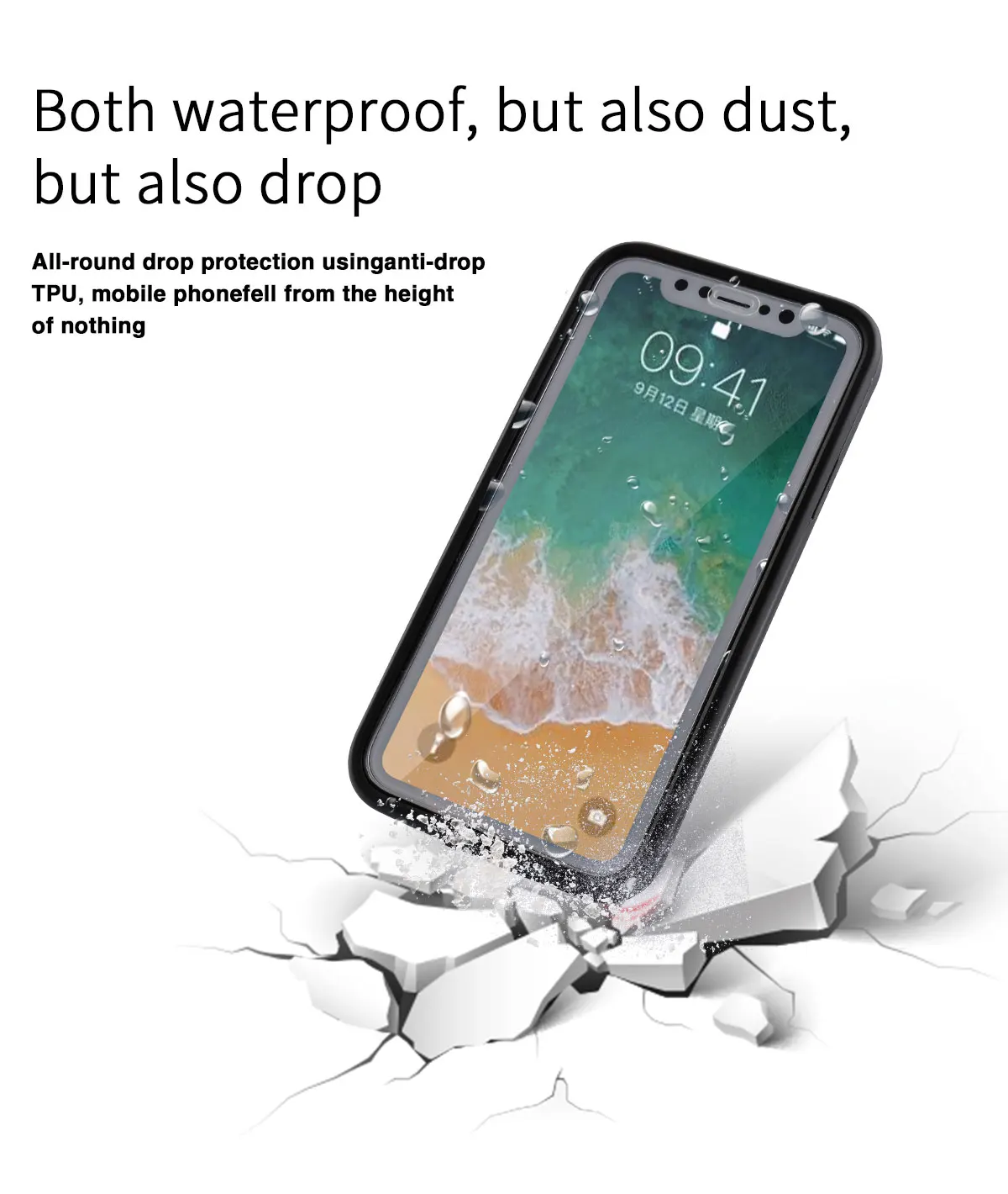 IP68 настоящий водонепроницаемый чехол для телефона для iPhone X, 8, 7 Plus, 6, 6S Plus, полная защита, чехол под водой для iPhone 5, 5S, XR, XS Max
