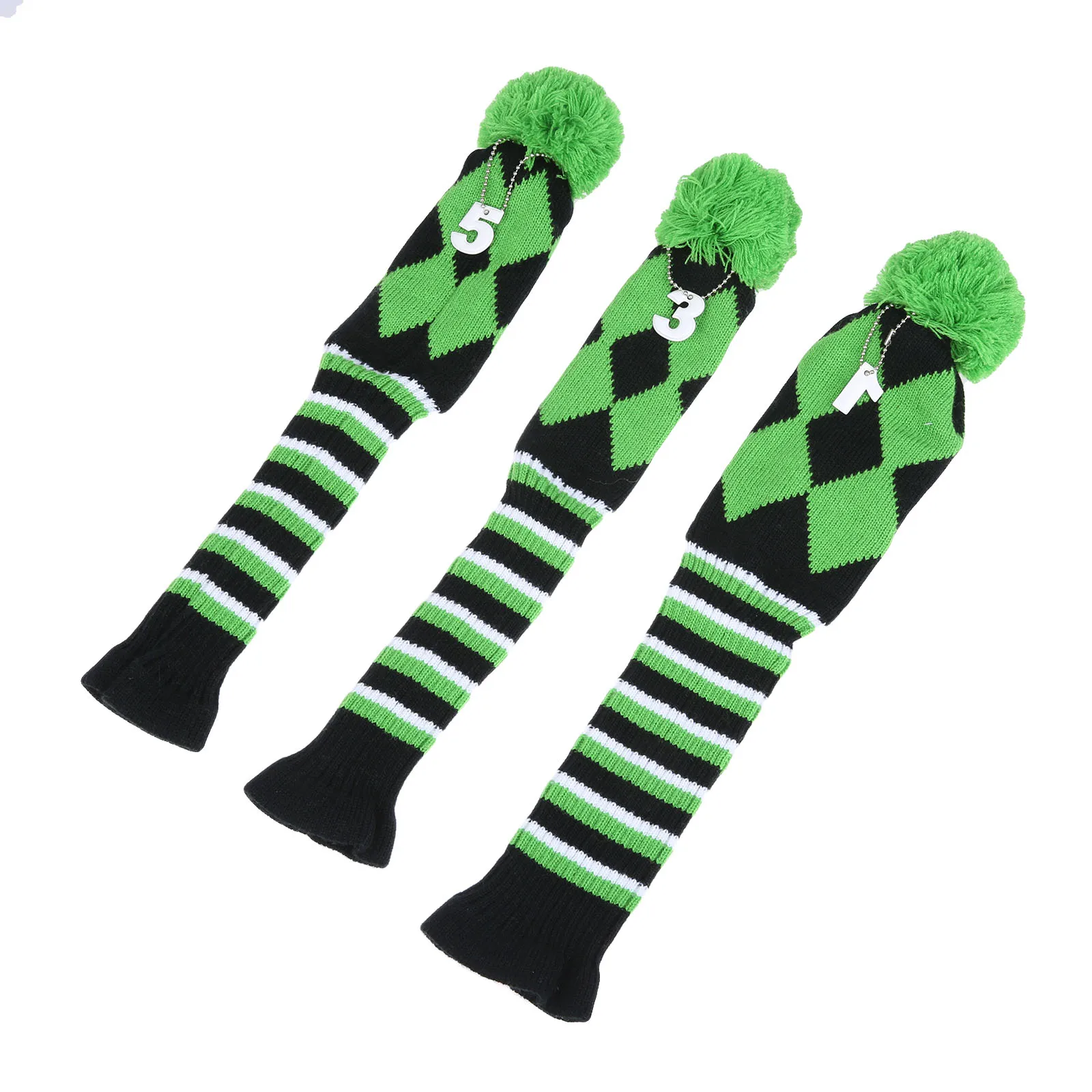 1 набор клюшек для гольфа Headcovers ручка клюшки для гольфа клюшки головные уборы(диск с драйверами 1 шт. головной убор+ 3 знака после fairway Wood головной убор+ 5 fairway Wood шлем - Цвет: Green Black