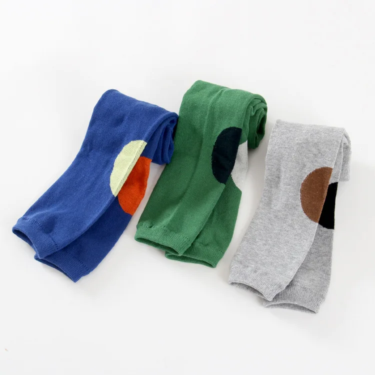 

Cotton Kids Pants Autumn Children Footless Patch on Knee Stocking Baby Pantyhose Girls Boys Baby Leggings Pants Color 0-4Y Brand
