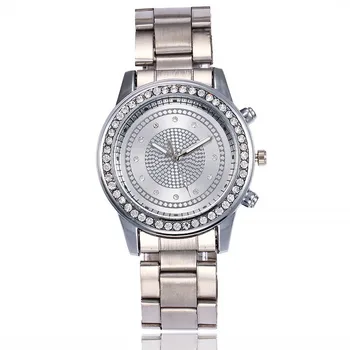 

2020 Women Diamond Big Dial Watches Luxury Stainless Steel Analog Quartz Wrist Watch Clock Bracelet Relogio Feminino #YL5