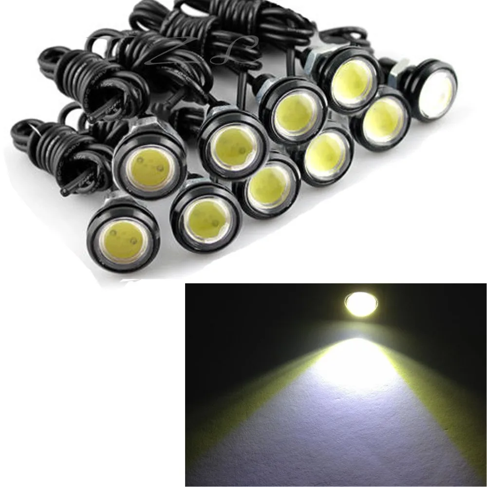 

10X Motor Car 9W White Eagle Eye 23MM LED Daytime Running DRL Tail Backup Bulbs 12V 24V