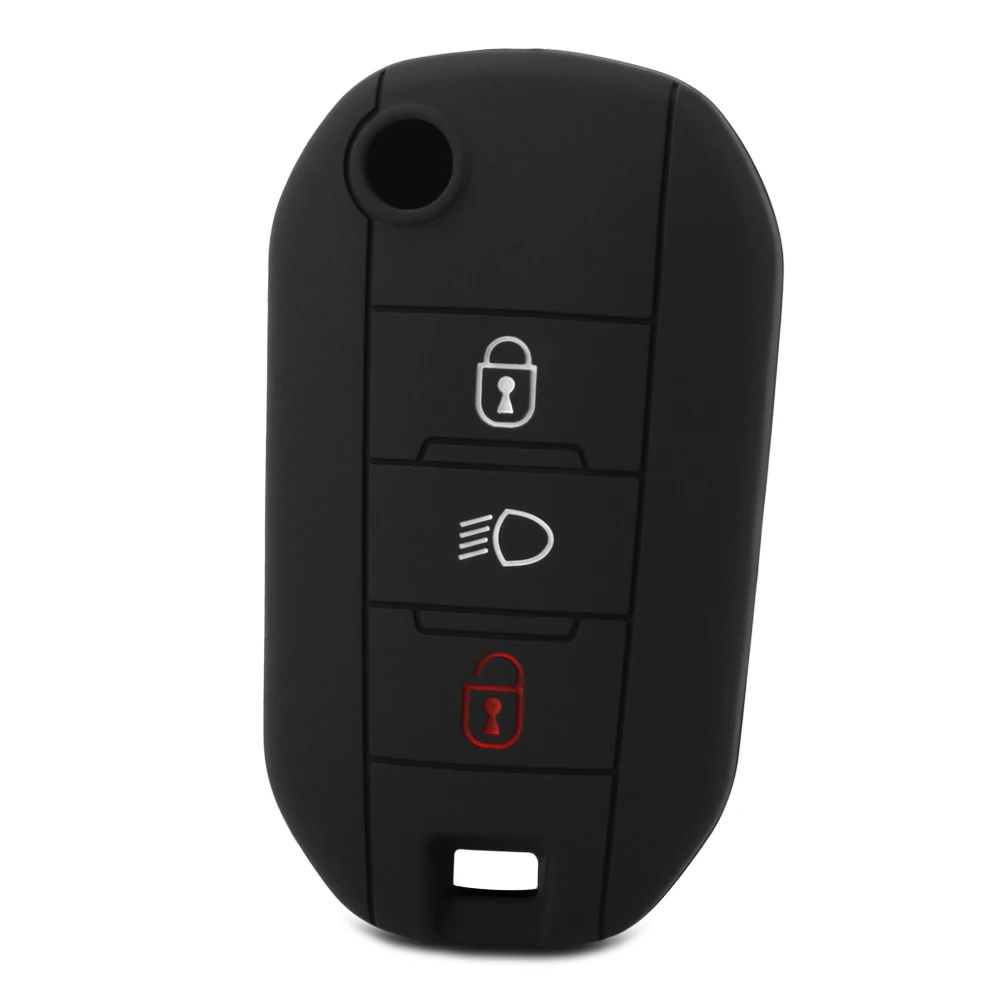 Car Key Shell Case Silicone Cover Bag 3 Buttons For Peugeot 508 301 2008 3008 408 For Citroen C4 CACTUS C5 C3 C4L Key Case Cover Key Case Car Key Shell