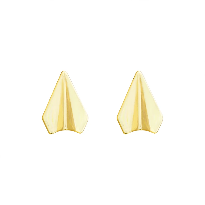 

Origami Paper Airplane Earring For Women Stainless Steel Plane Earings Fashion Jewelry Charms Ear Studs 2018 Brincos Bijoux Bff