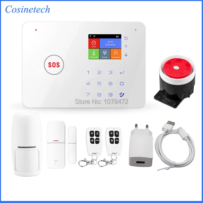 

Brand New GSM WIFI alarm system,iOS Android APP controlled home security alarm,household safety home guard alarm system