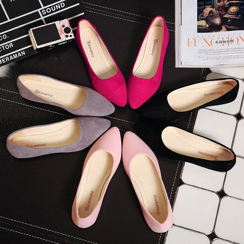 

2016 New Women's Shoes Are Pure Flat Shoes Shallow Mouth of A Pedal Pregnant Slip-on