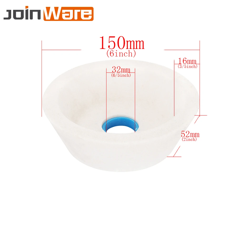 Абразивный шлифовальный круг керамический корунд чашка для полировки шлифовальных металлов керамика s мрамор 6 дюймов 60# WA 1 шт