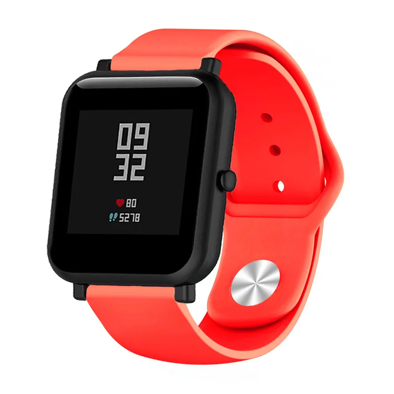 18 мм/20 мм/22 мм Smartwatch Band для samsung/Garmin/huawei/Apple watch/Motorola/Withings/Amazfit/SUUNTO/ископаемого/Ticwatch универсальный браслет - Цвет ремешка: red