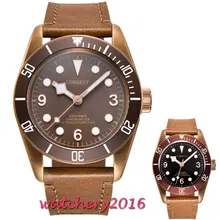 41mm Corgeut Black Dial Sapphire Glass Romantic Sweet super Luminous Date Luxury Brand Miyota Automatic Movement men's Watch romantic sweet 44mm corgeut black dial luminous marks sapphire glass leather strap luxury brand 6497 hand winding men s watch