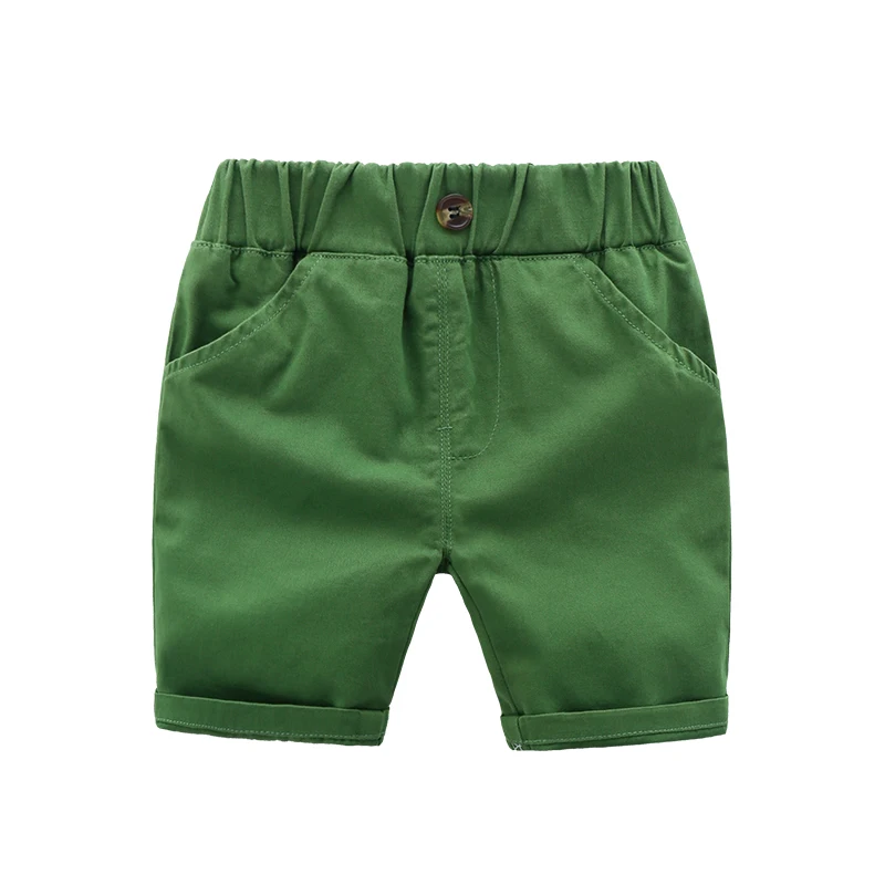 DE PEACH/Детские летние шорты; хлопковые шорты для мальчиков и девочек; Детские однотонные шорты; штаны с эластичной резинкой на талии; одежда для малышей