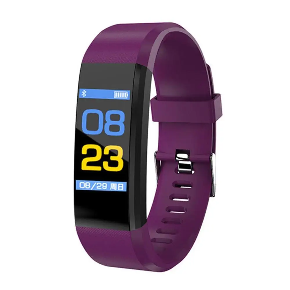 Новые умные часы для мужчин и женщин, браслет, монитор сердечного ритма, кровяное давление, фитнес-трекер, спортивные часы для ios, android, smartband - Цвет: Фиолетовый