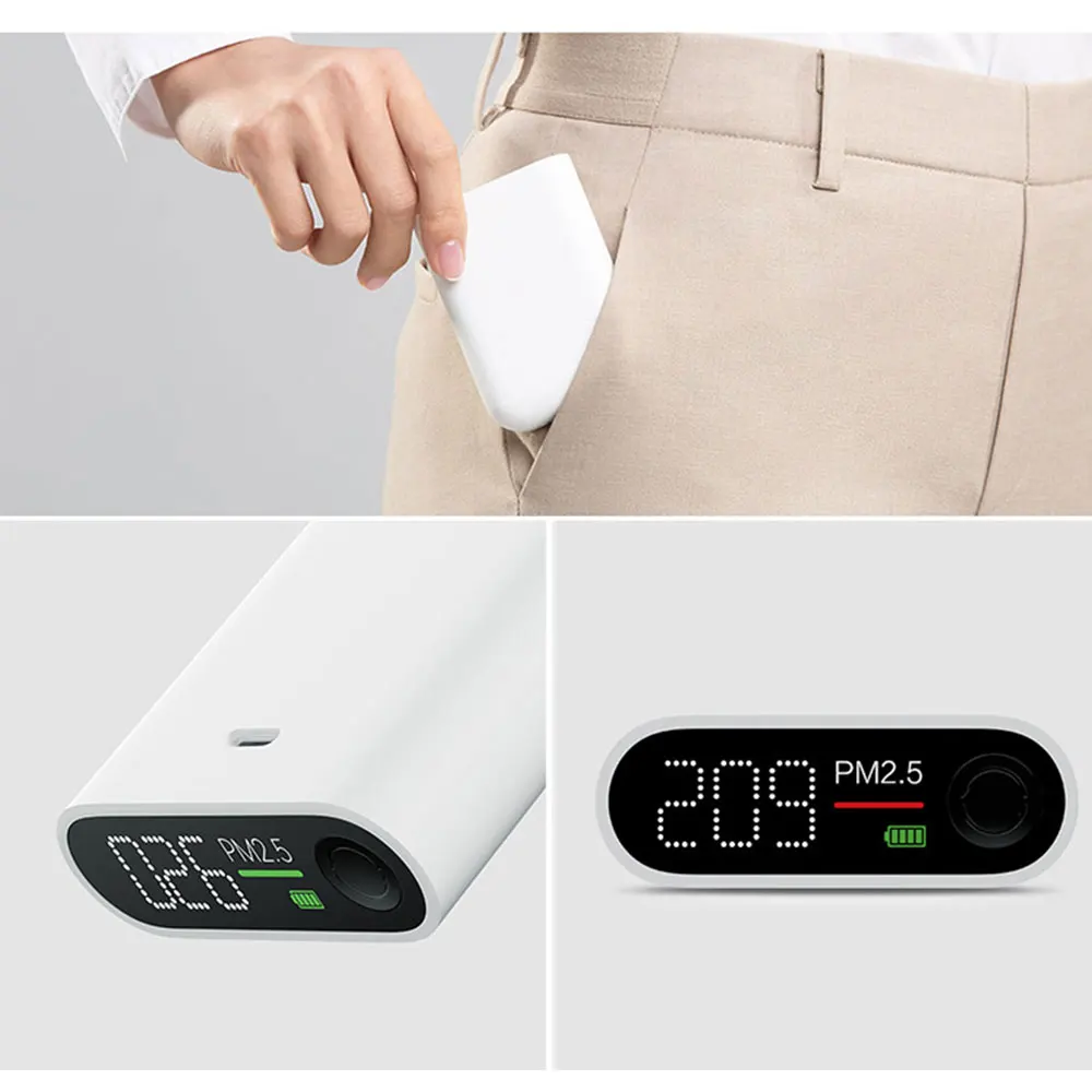 Детектор смога прибор для измерения практичный ABS 3W PM2.5 детектор воздуха умный