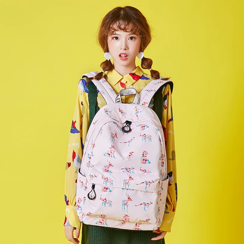 Mochila De mujer impermeable de alta calidad para jóvenes con estampado de animales y perros
