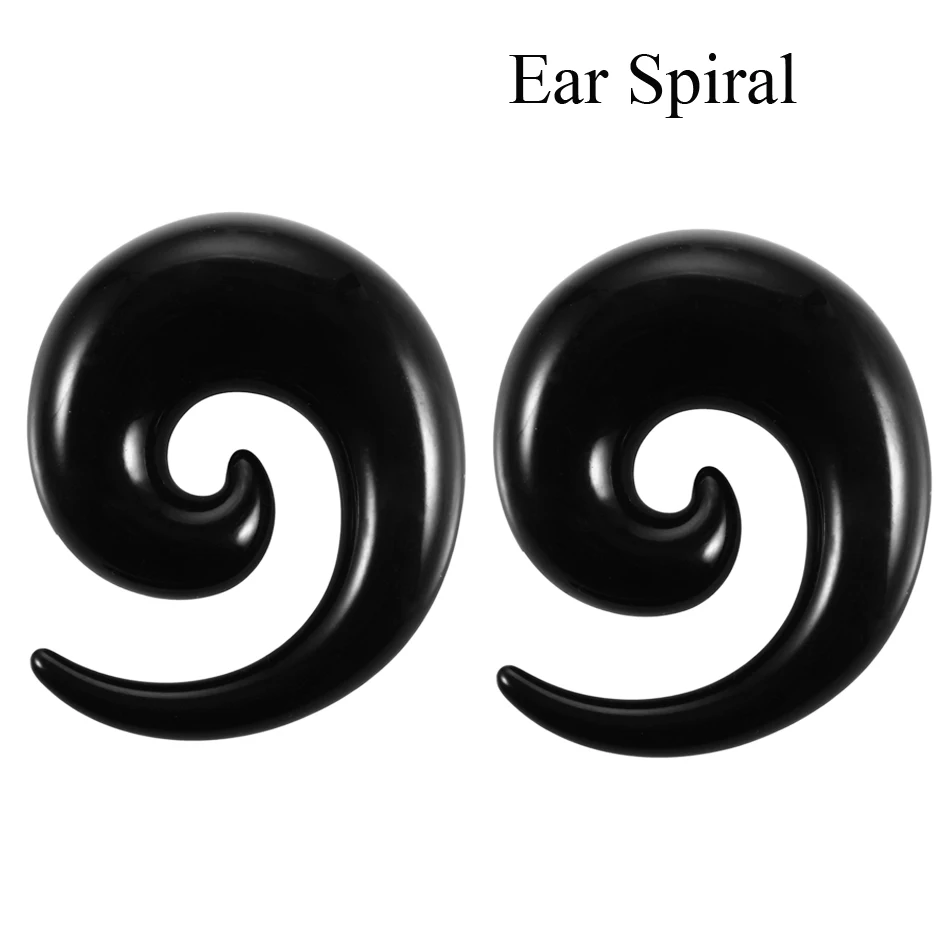 Piercing Jewelry 2PCS Heart Tunnel Plug Piercings Acrylic Spiral Ear Taper Piercing Earlets Stretchers Gauge Expander Saddle Plugs