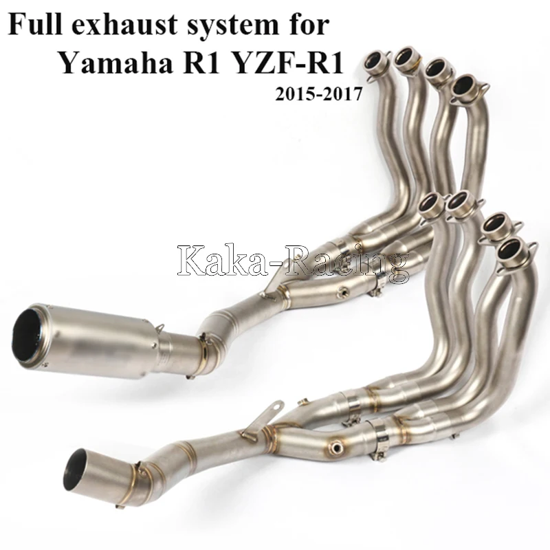 R1 полностью титановая система мотоцикла выхлопной глушитель sc хвост+ передняя Соединительная труба скольжения для Yamaha R1 YZF-R1
