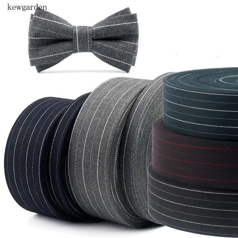 

Kewgarden Stripe Fabric Layering Cloth Ribbons 50mm 25mm 10mm Handmade Tape DIY Bowknot Satin Ribbon Riband 8 Meters