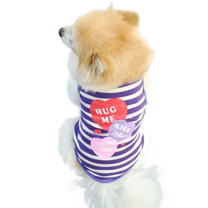super deals Pet Puppy Summer Shirt Small Dog Cat Pet Clothes Stripe Vest T Shirt