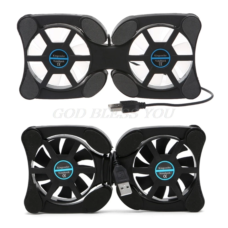 

Folding USB Dual Fan Cooler Cooling Pad Stand for PC MAC Laptop Notebook Macbook