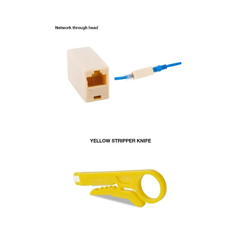 8pcs/set RJ45 RJ11 RJ12 CAT5 CAT5e Portable LAN Network Repair Tool Kit Utp network cable tester Plier Crimper Plug Clamp