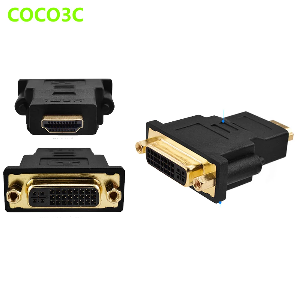 5-pack DVI-I Female to HDMI Male F/M Adapter Converter 24+5 pin 5X 5-pack DVI-I Female to HDMI Male F/M Adapter Converter 24+5 pin 5X