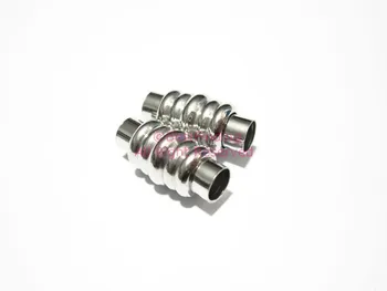 

6mm Leather clasp Stripe lace Round magnetic clasp
