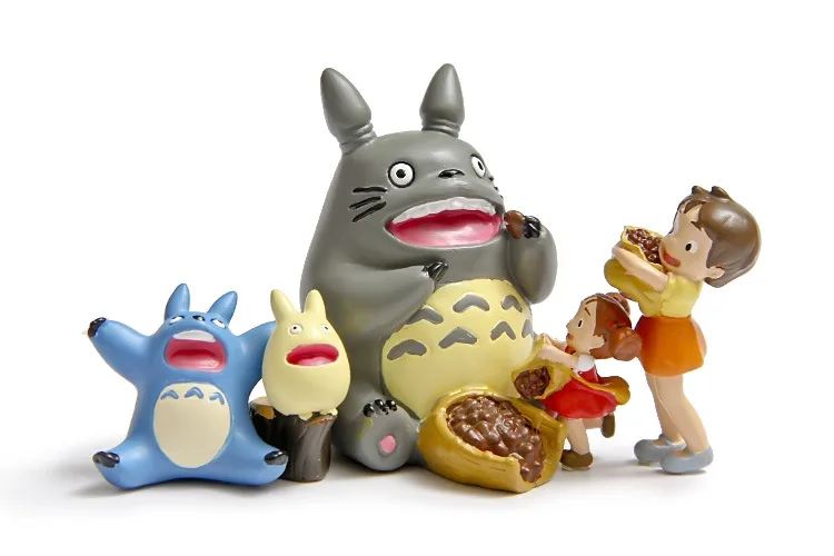 Япония стиль смолы Хаяо Миядзаки синяя фигурка totoro маленькие украшения Настольные горшечные украшения сада ремесла миниатюры подарки