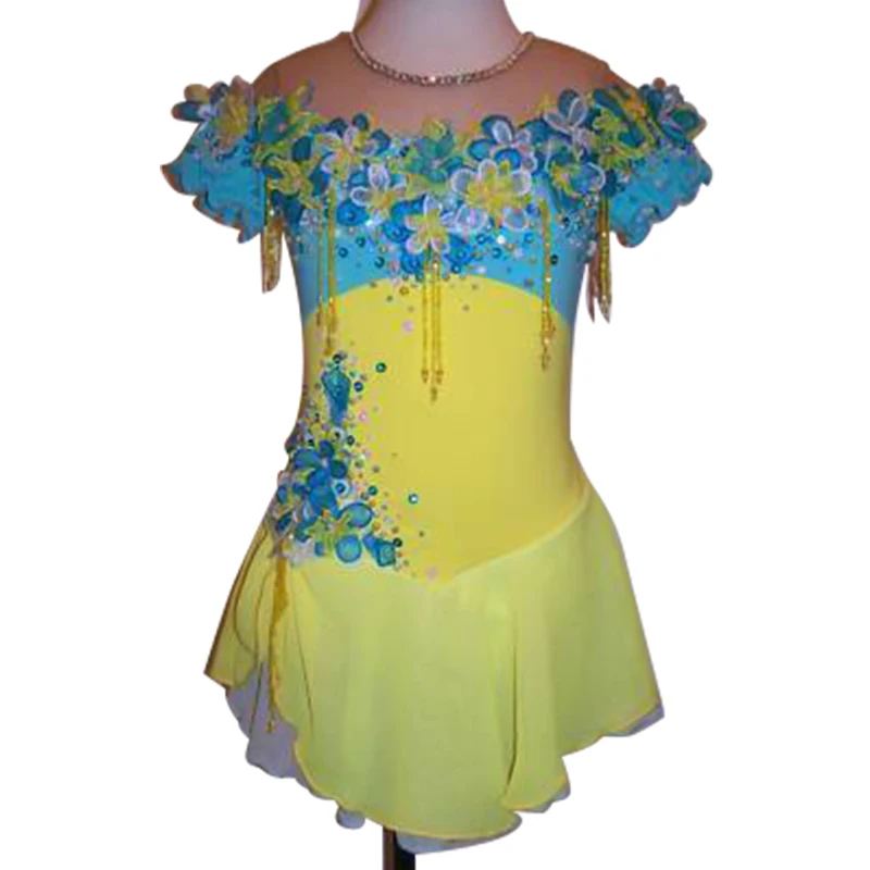 RUBU пользовательские фигурное катание платья девушки и женщины бренд катание на льду платья для соревнований спандекс материал активный