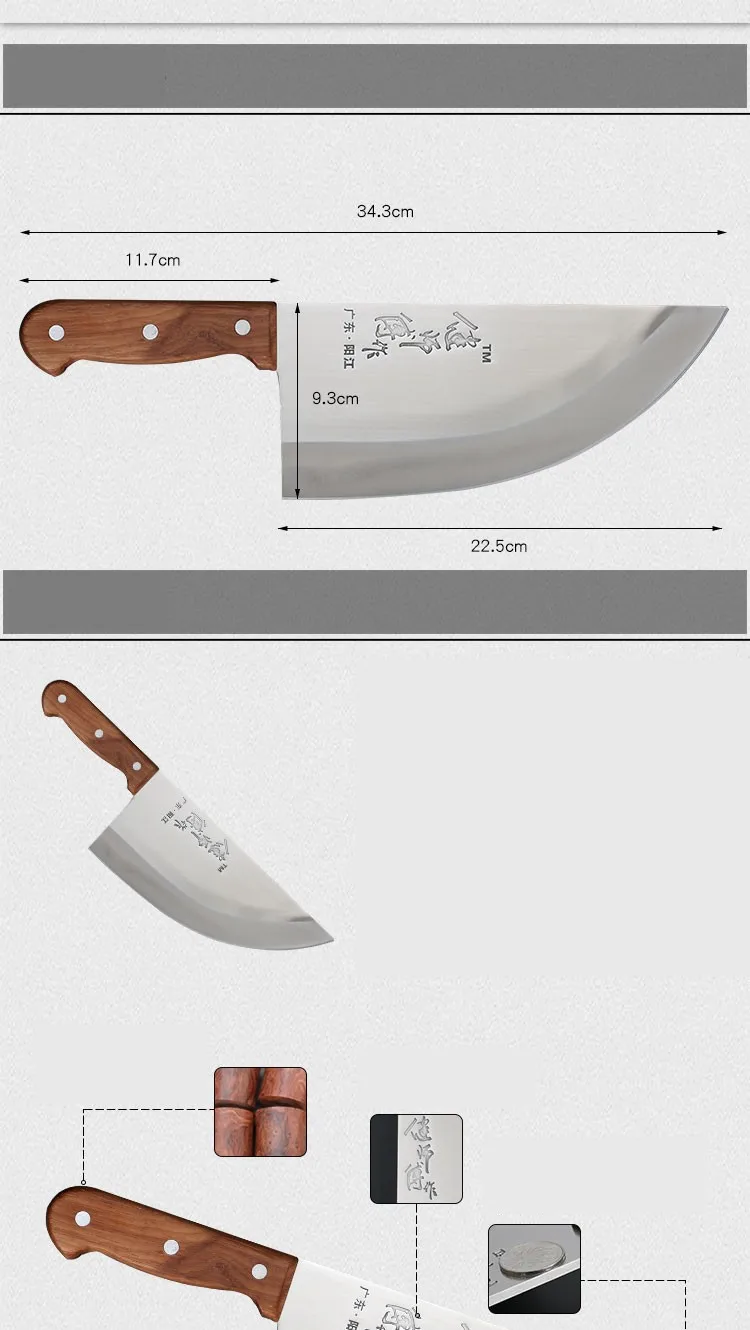 GTJ 4Cr13 нож для убоя из нержавеющей стали, большой размер, нож для свинины, поделка, ручная работа, кованые ножи для нарезки овец, нож-Кливер
