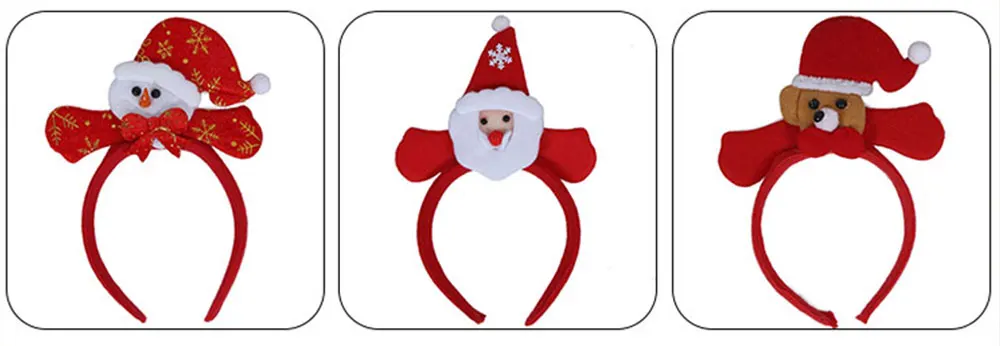 Christmas Headwear Hat Decoration Adult Children Dress Gifts Santa Claus Headband Snowman Hair Hoop Y1041 h