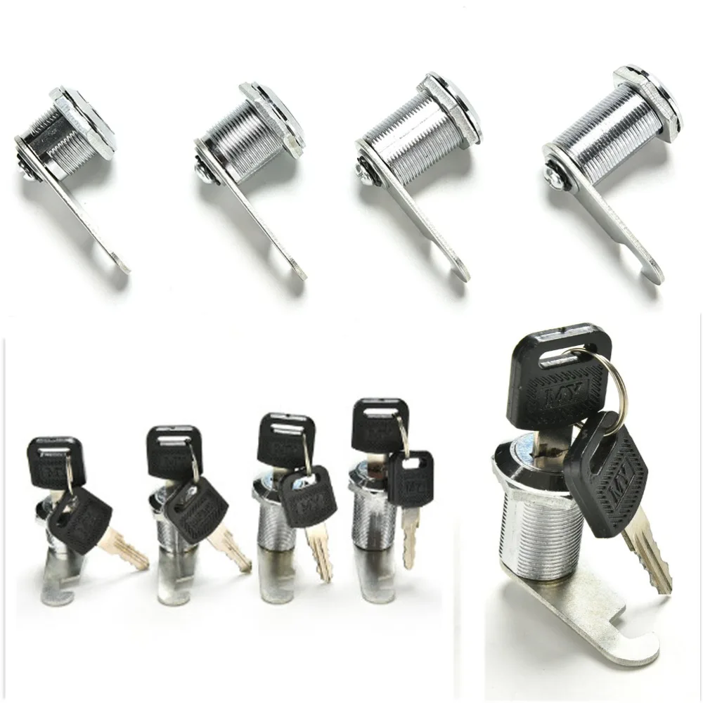 

1PCS Cam Cylinder Locks With Plastic Keys Hardware Door Cabinet Mailbox Drawer Cupboard Locker Security Furniture Locks