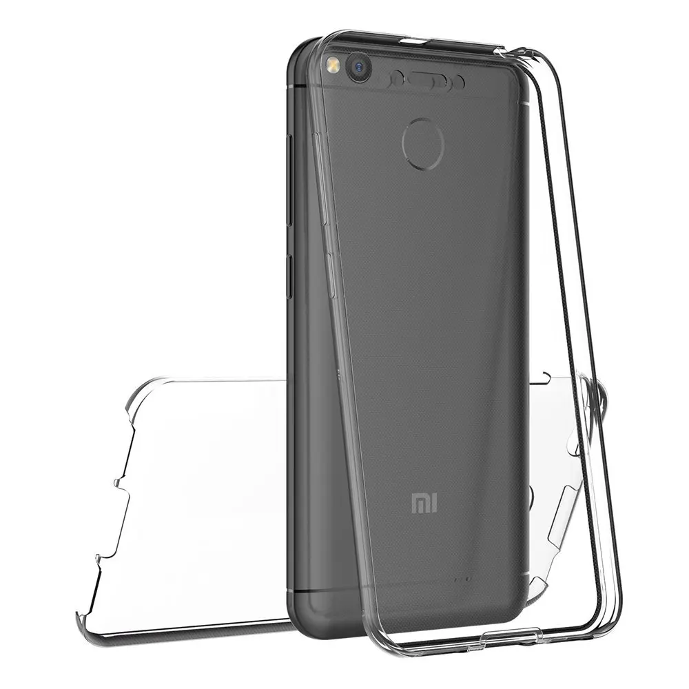 360 Degree Transparent Silicone Case For Xiaomi Mi A1 Redmi 5 Plus 4X 5A Capa Full body Front And Back Coque For Redmi Note 5A 5
