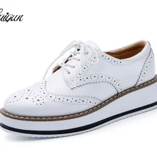 На платформе Обувь женщина 4.5 см клинья Повседневное увеличивающие рост модные кроссовки Женская обувь из кожи Демисезонный размеры 35-39