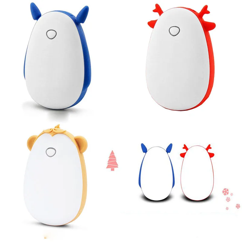 4500mAh USB Rechargeable Electric Hand Warmer Winter Totoro Double-Side Mini 5V Long Life Pocket Power Bank 2 in 1 Handy Heater