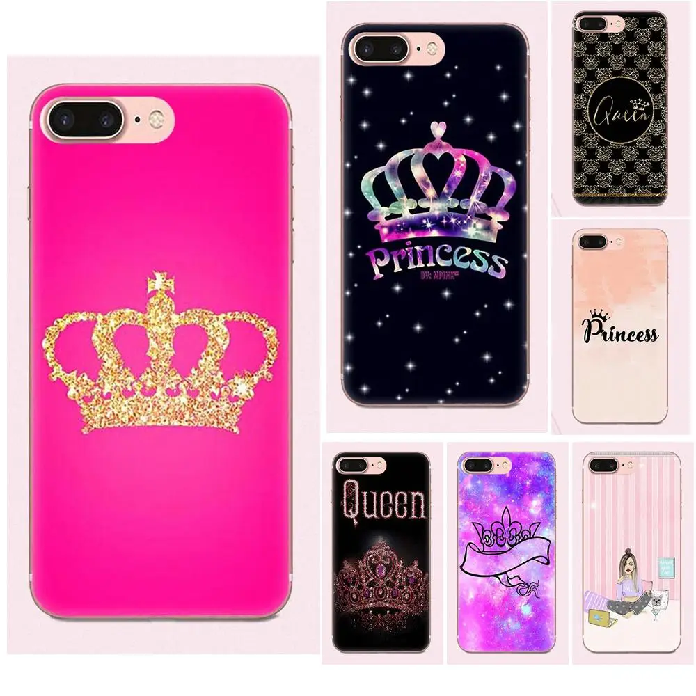 cheap King Queen Princess For Galaxy Alpha Core Prime Note 4 5 8 S3 S4 S5 S6 S7 S8 S9 mini edge Plus TPU Case Coque Cover