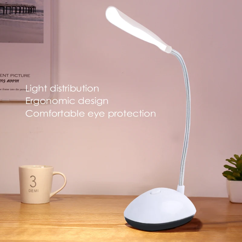  LED Desk Lamp Flexible Foldable Eye Protection Table Lamp AAA Battery Powered Reading Book Lights 2