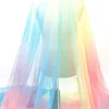1 Meter Colorful Rainbow Printed Tulle Fabric DIY Sewing Baby Shower Tutu Skirt Princess Dress Wedding Party Decoration Supplies ► Photo 1/6