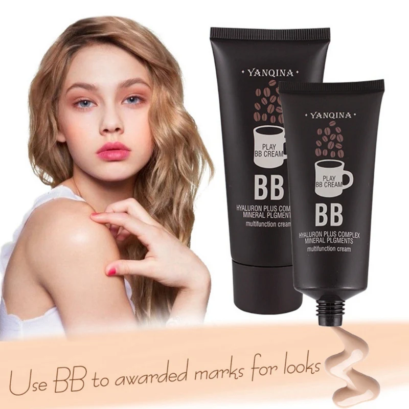 

60ml BB Cream Moisturizing Control Oil Brighten Skin Color Cover Blemishes Concealer Cosmetic Accessory 2019